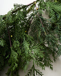 Mavelle Real Touch Cedar Mix Oversized Pre-Lit Garland - 100" wreath