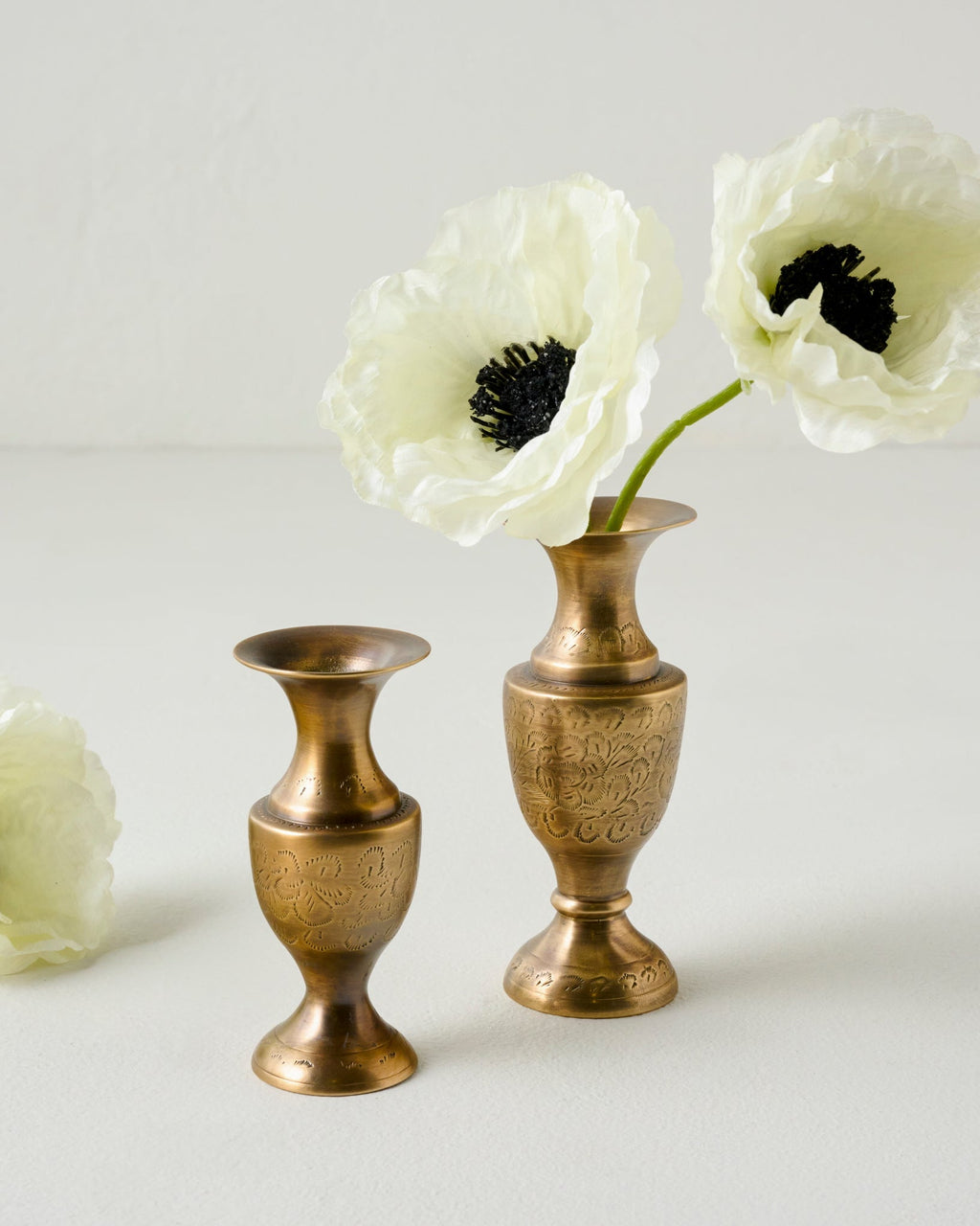 Mavelle Callin Etched Brass Bud Vase vase - Detail View