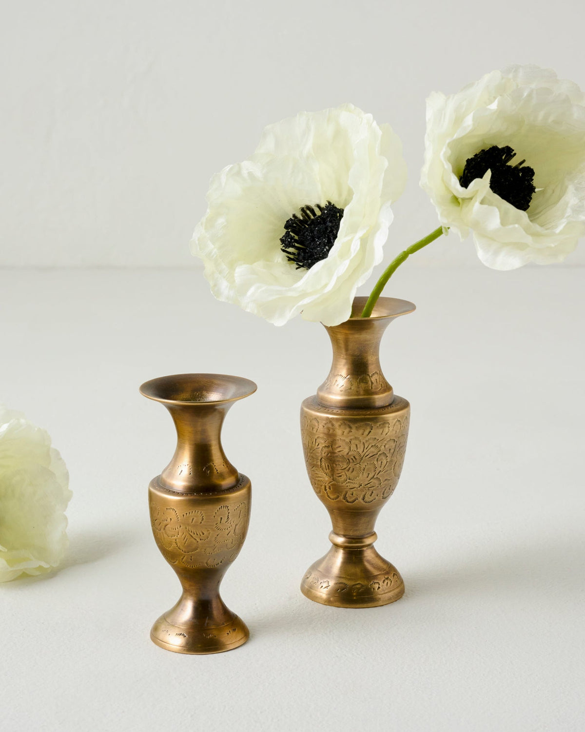 Mavelle Callin Etched Brass Bud Vase vase - Detail View