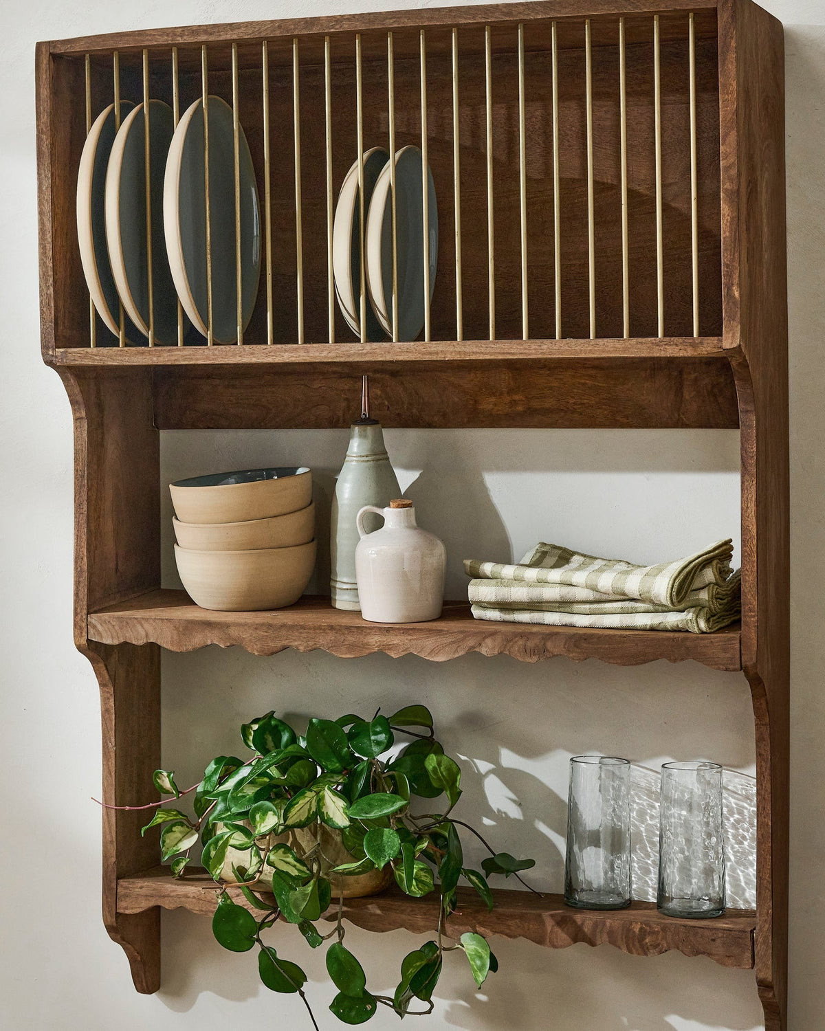 Mavelle Quinn Wooden Dish Cabinet storage cabinet