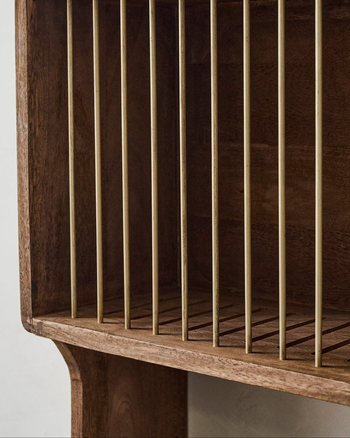 Mavelle Quinn Wooden Dish Cabinet storage cabinet - Side View