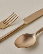 Mavelle Copper Flatware Set of Five flatware set - Styled in Room