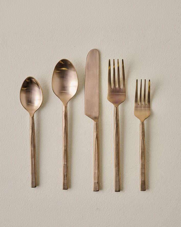 Mavelle Copper Flatware Set of Five flatware set - Detail View