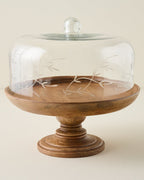 Mavelle Eliane Etched Glass Cake Stand cake stand - Detail View