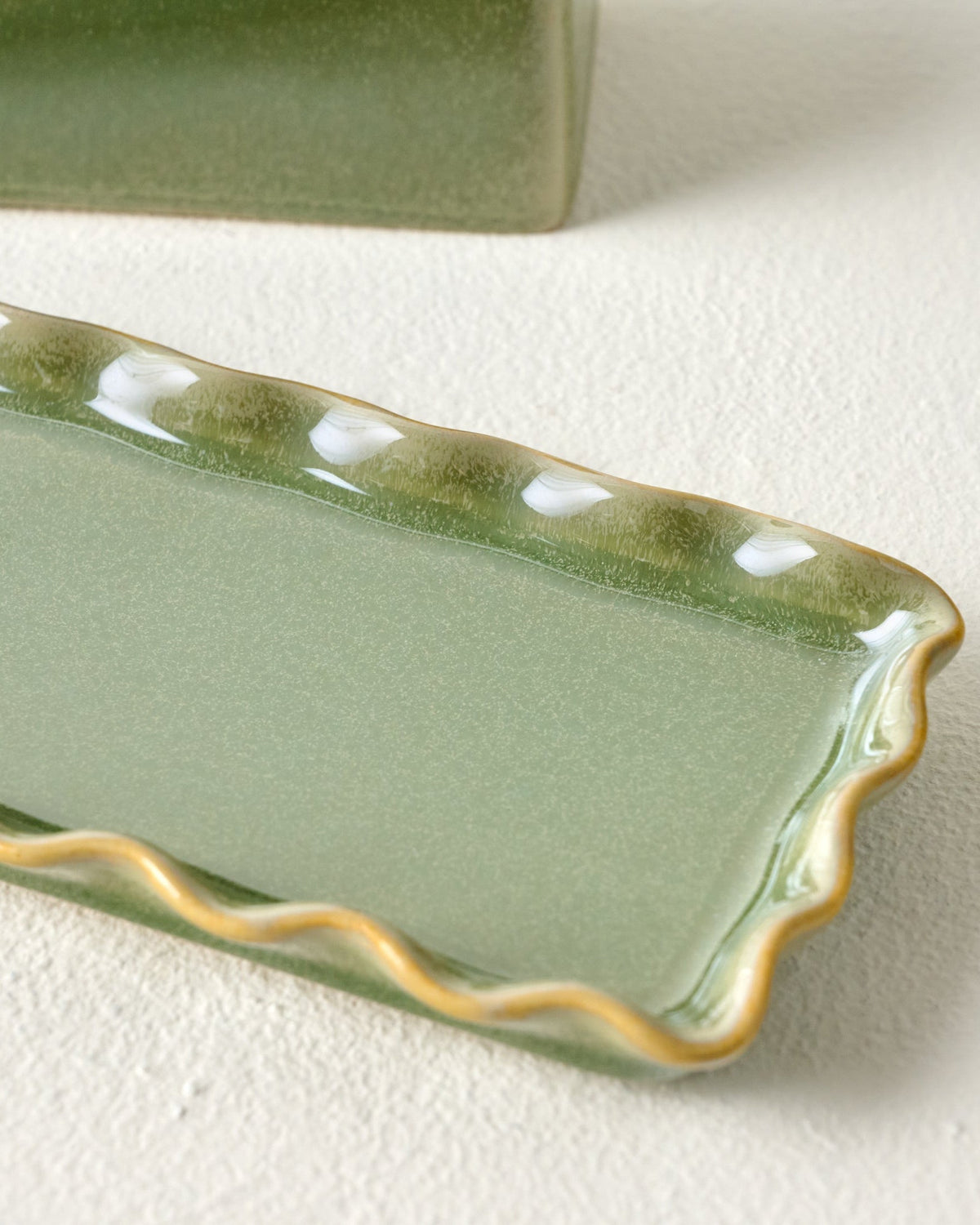 Mavelle Margaret Vintage-Inspired Butter Dish kitchen storage piece - Styled in Room