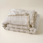 Mavelle Woven Grid Coverlet quilt - Detail View