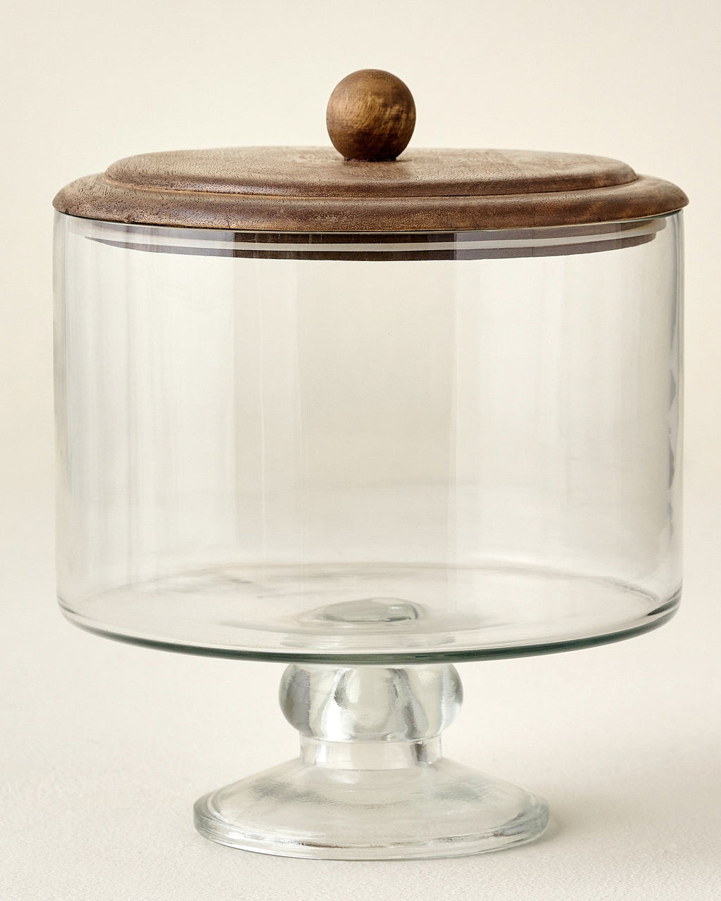 Mavelle Wood & Glass Trifle Dish serving piece