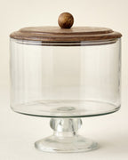 Mavelle Wood & Glass Trifle Dish serving piece