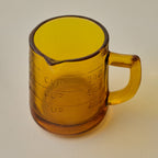 Mavelle Amber One Cup Glass Measuring Cup mug - Detail View