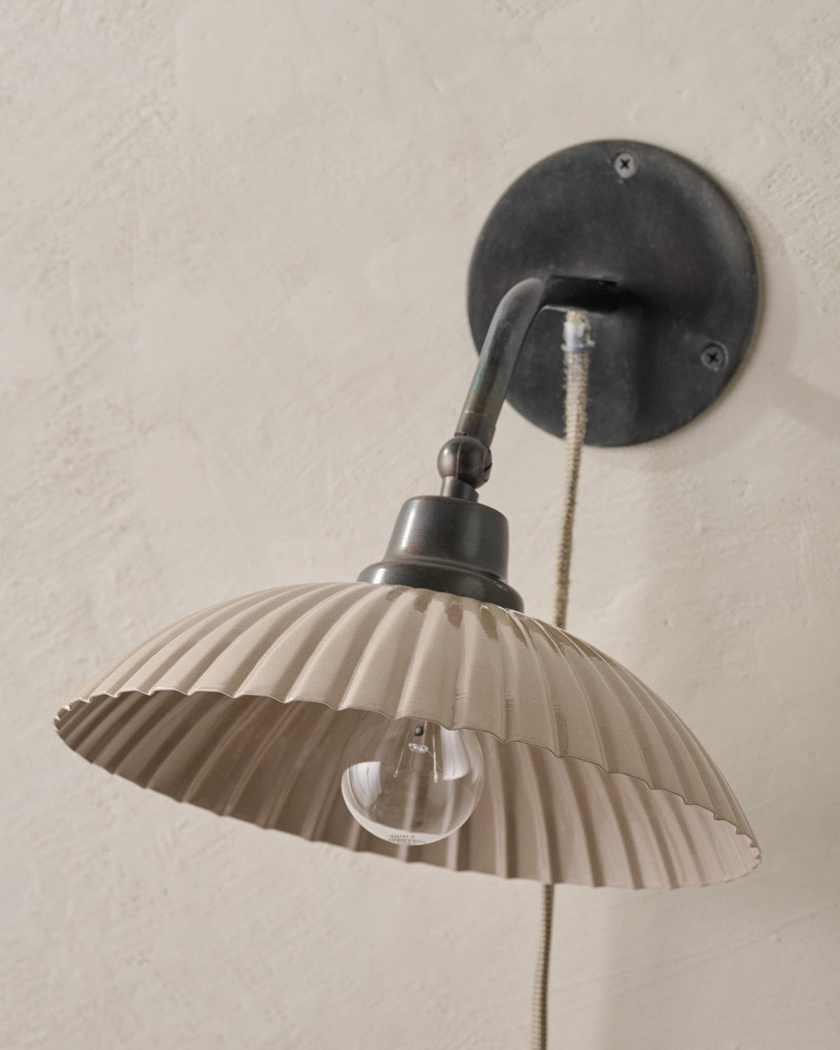 Mavelle Chester Enamel Plug-in Sconce wall sconce - Side View