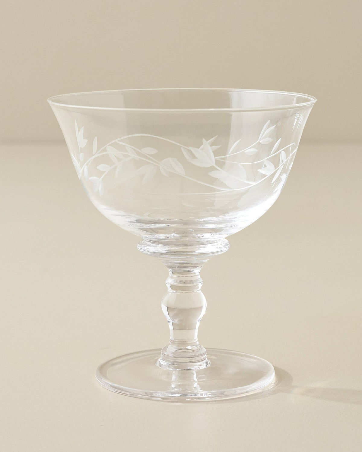 Mavelle Vintage-Inspired Etched Glass Drinkware Bundle drinking glass - Styled in Room