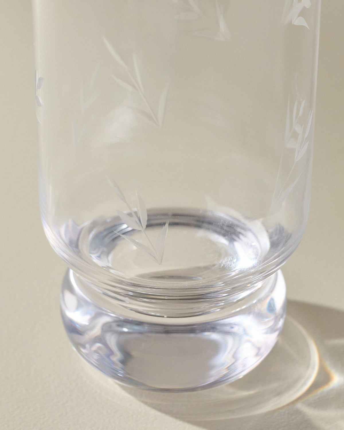 Mavelle Vintage-Inspired Etched Glass Tumbler drinking glass - Alternate View
