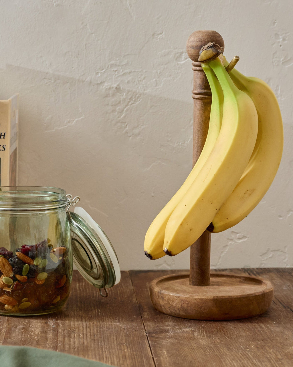 Mavelle Antiqued Wood Banana Stand decorative accent - Detail View