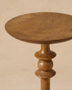 Mavelle Enzo Turned Wood Drink Table side table - Side View