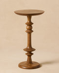 Mavelle Enzo Turned Wood Drink Table side table - Styled in Room