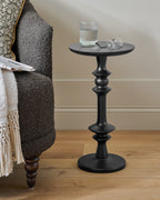 Mavelle Enzo Turned Wood Drink Table side table