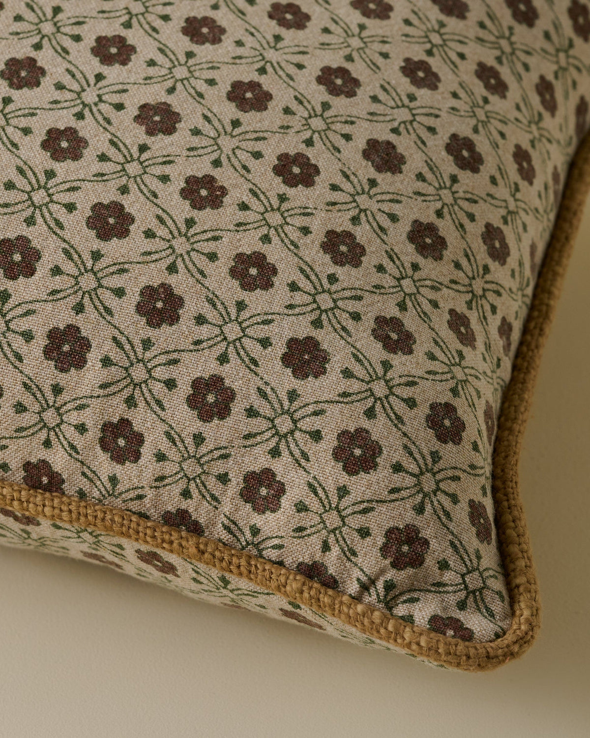 Mavelle Thea Clay Block Print Pillow w/ insert, 12x16 throw pillow