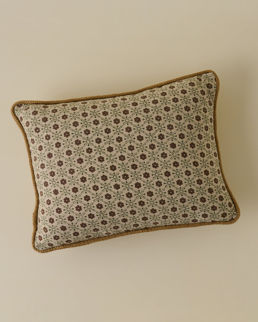 Mavelle Thea Clay Block Print Pillow w/ insert, 12x16 throw pillow - Detail View