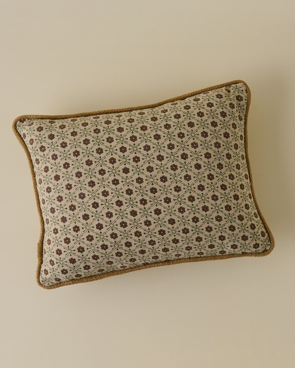 Mavelle Thea Clay Block Print Pillow w/ insert, 12x16 throw pillow - Detail View