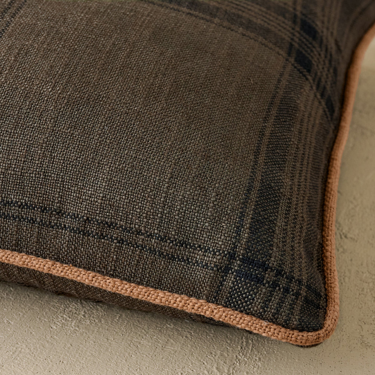 Mavelle Vintage Plaid Pillow throw pillow