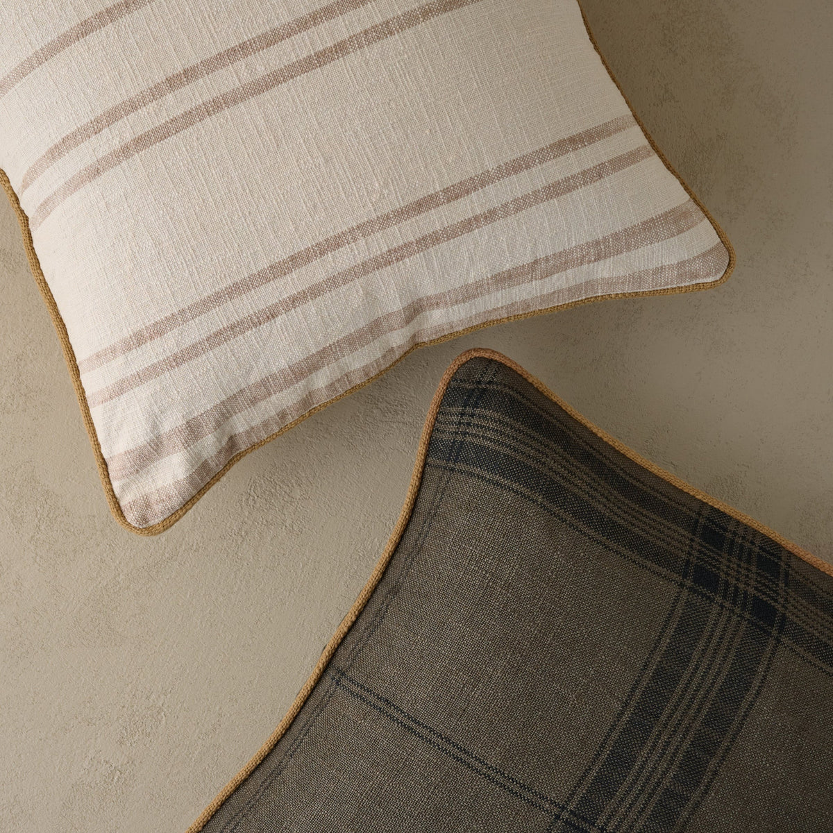 Mavelle Vintage Plaid Pillow throw pillow - Styled in Room