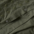 Mavelle Olive Night Clara Eyelet Flange Quilt & Sham Set (King) quilt