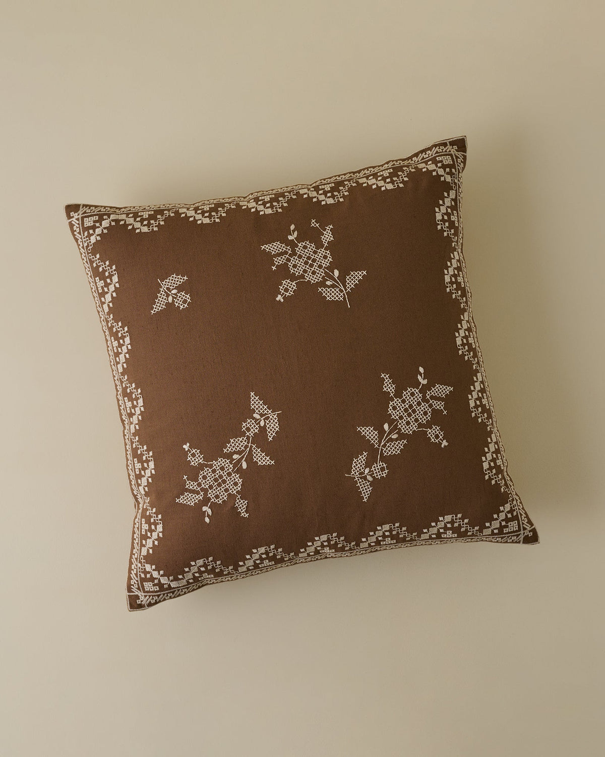 Mavelle Lacey Embroidered Throw Pillow throw pillow - Detail View