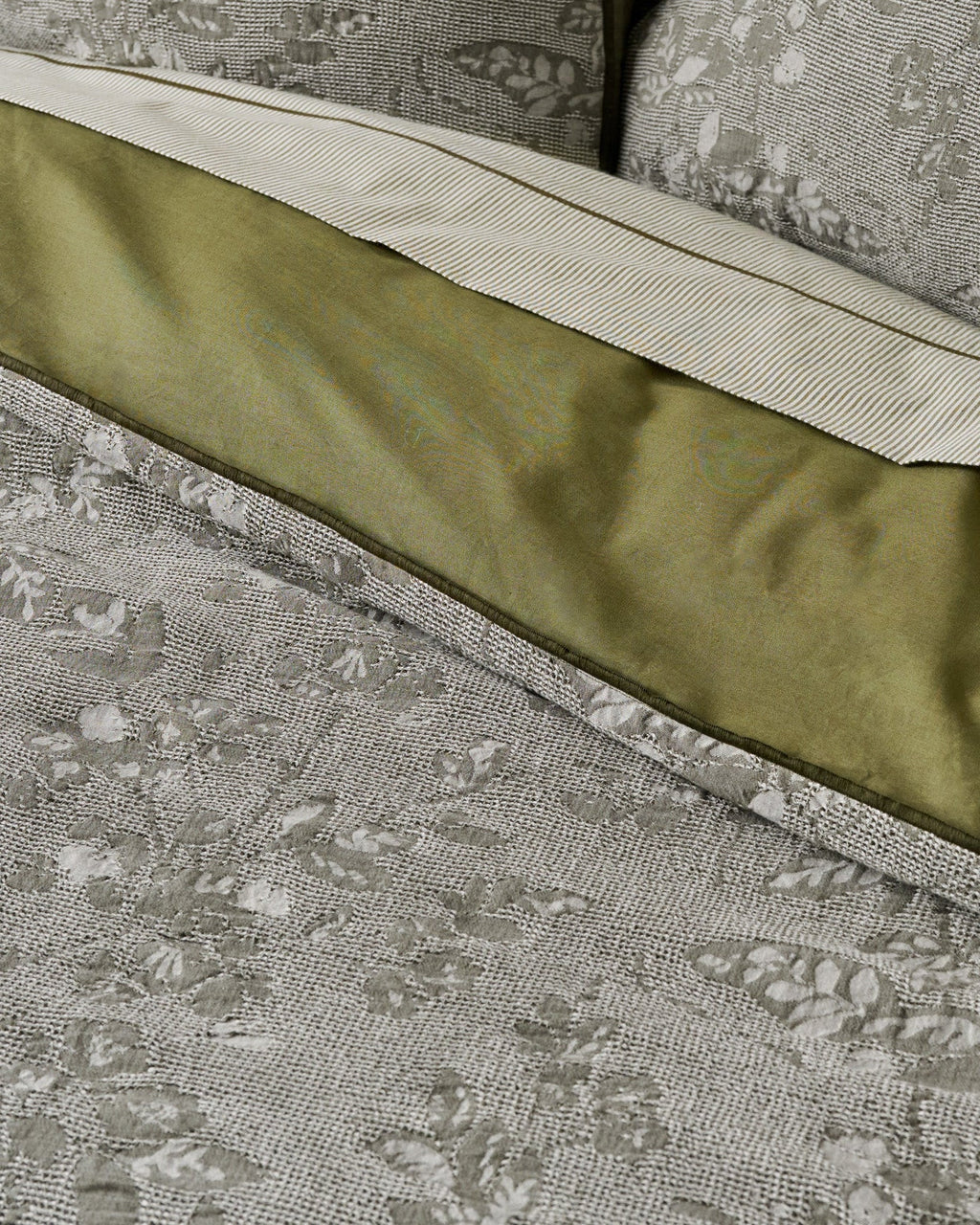 Mavelle Willow Floral Jacquard Duvet Cover duvet cover - Detail View