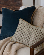 Mavelle Thea Clay Block Print Pillow w/ insert, 12x16 throw pillow - Styled in Room