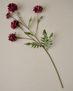 Mavelle Real Touch Red Velvet Scabiosa Stem faux floral stem - Detail View