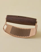 Mavelle Copper & Walnut Garlic Rocker kitchen tool - Detail View
