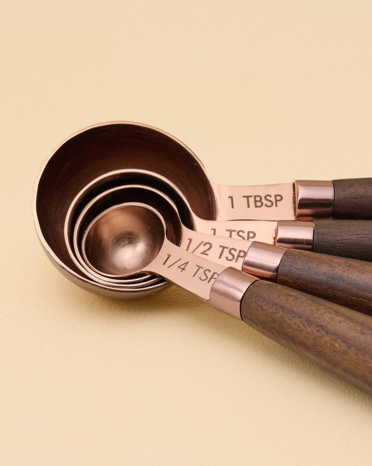 Mavelle Walnut & Copper Measuring Spoons kitchen tool