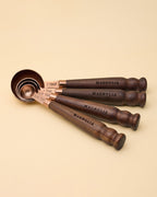 Mavelle Walnut & Copper Measuring Spoons kitchen tool - Detail View