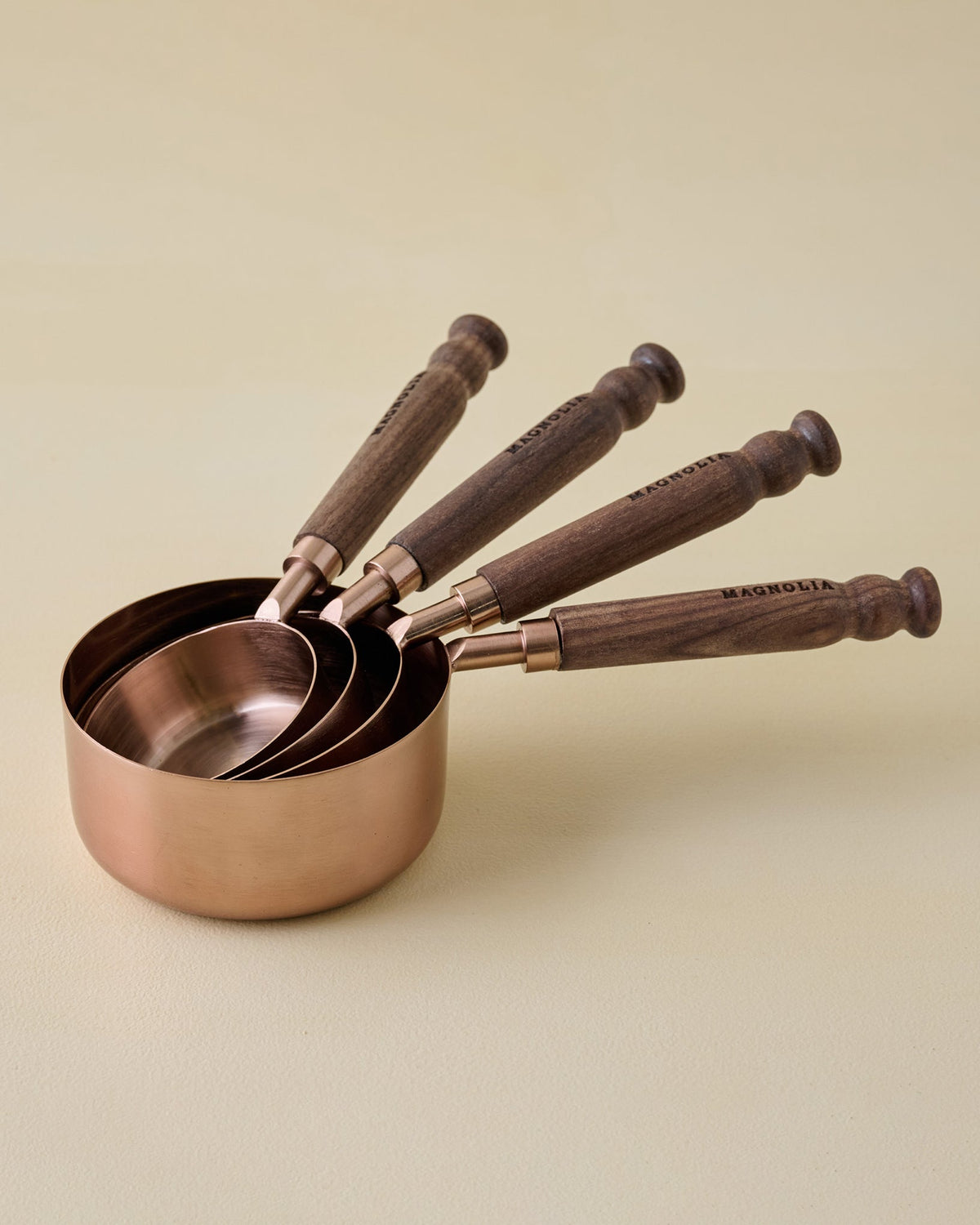 Mavelle Walnut & Copper Measuring Cups mug - Detail View