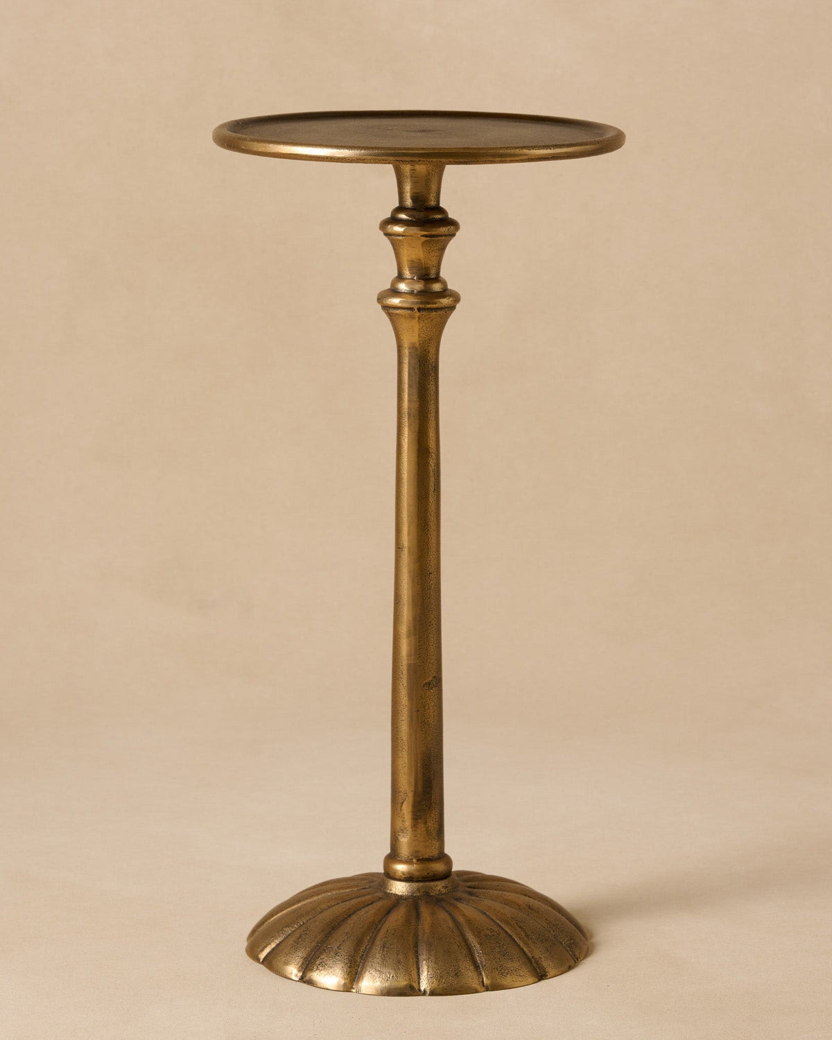 Mavelle Antiqued Brass Drink Table side table