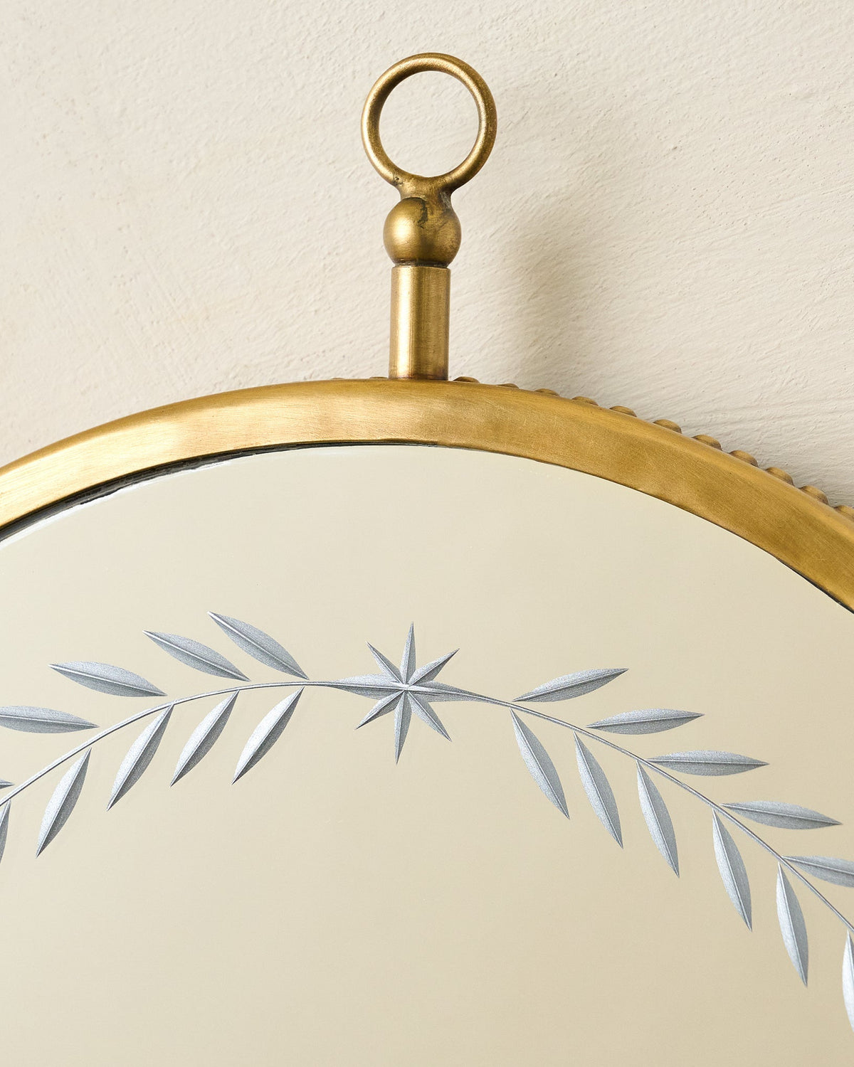 Mavelle Juliet Etched Oval Mirror mirror - Styled in Room