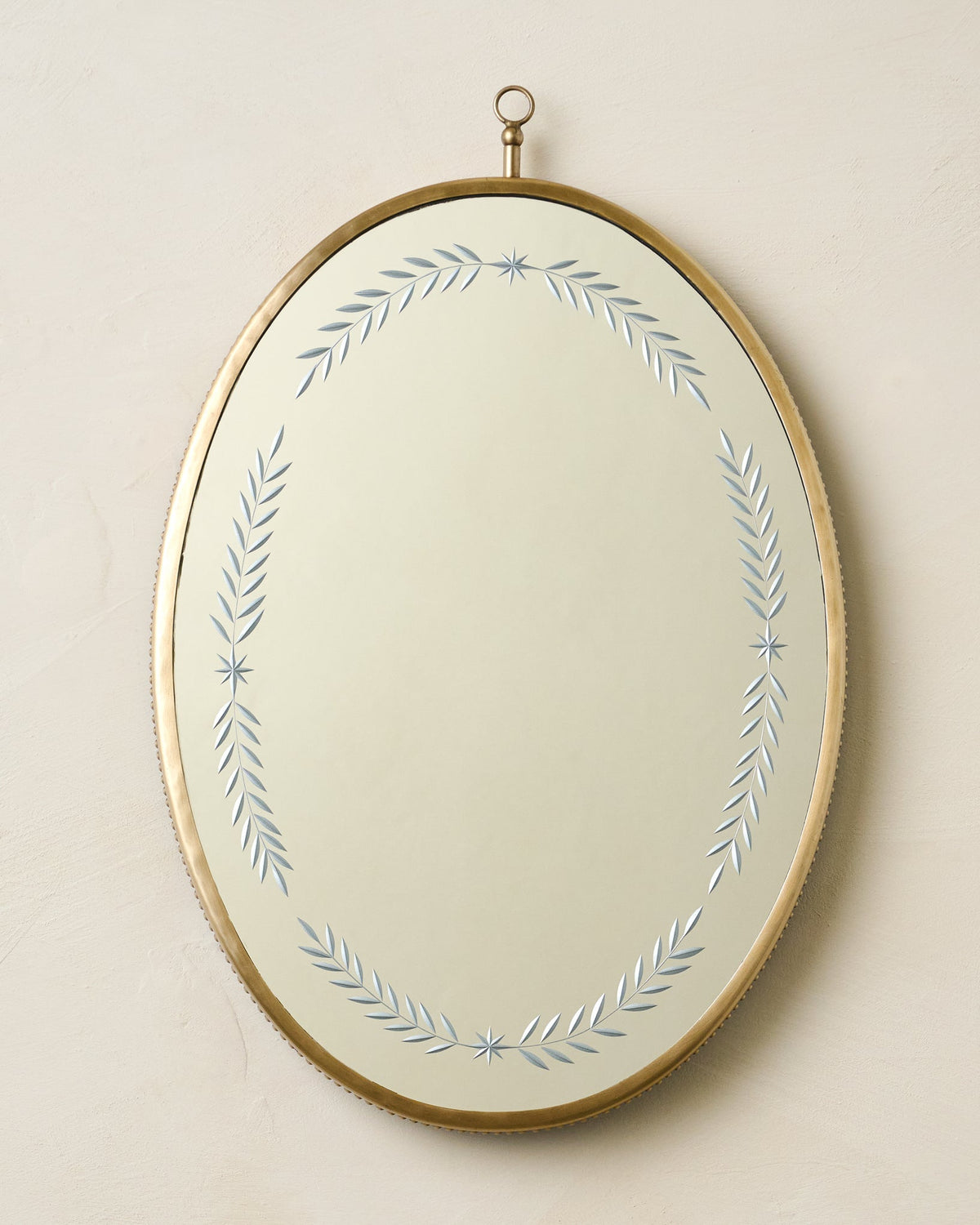 Mavelle Juliet Etched Oval Mirror mirror