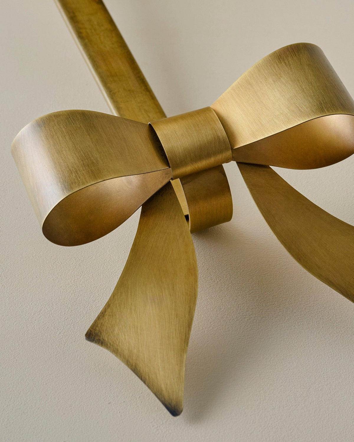 Mavelle Clara Brass Bow Wreath Hanger wreath - Styled in Room
