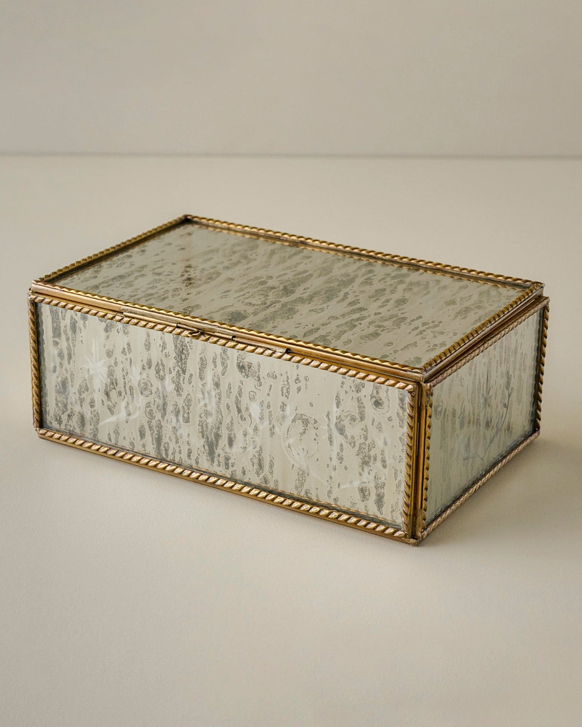 Mavelle Helana Mercury Glass Accent Box decorative box - Alternate View