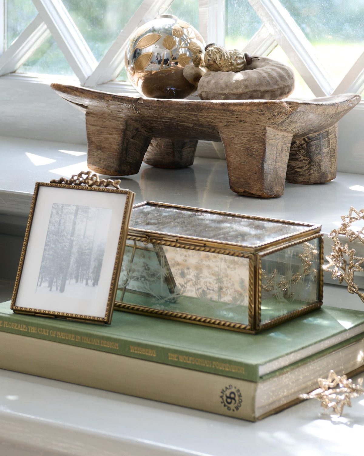 Mavelle Helana Mercury Glass Accent Box decorative box - Close-Up