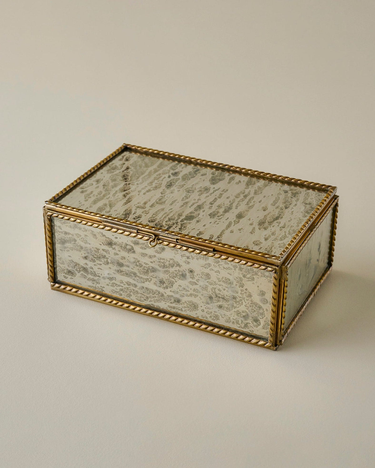 Mavelle Helana Mercury Glass Accent Box decorative box - Side View