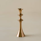 Mavelle Adler Antiqued Brass Etched Taper Holder candle holder - Close-Up