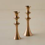 Mavelle Adler Antiqued Brass Etched Taper Holder candle holder