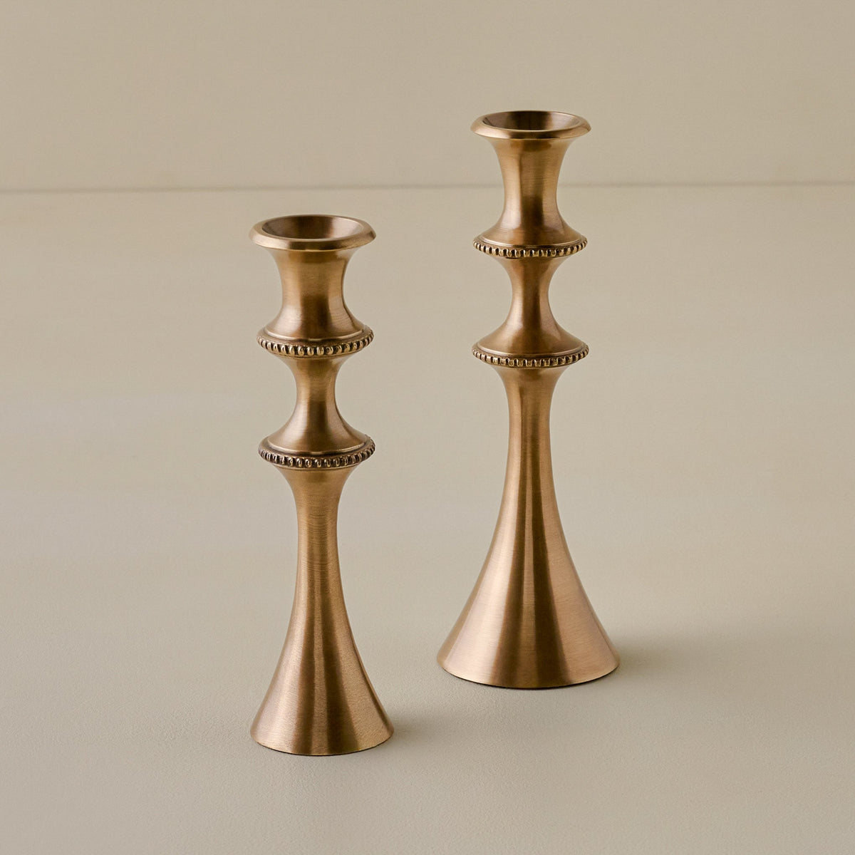 Mavelle Adler Antiqued Brass Etched Taper Holder candle holder