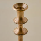 Mavelle Adler Antiqued Brass Etched Taper Holder candle holder - Side View