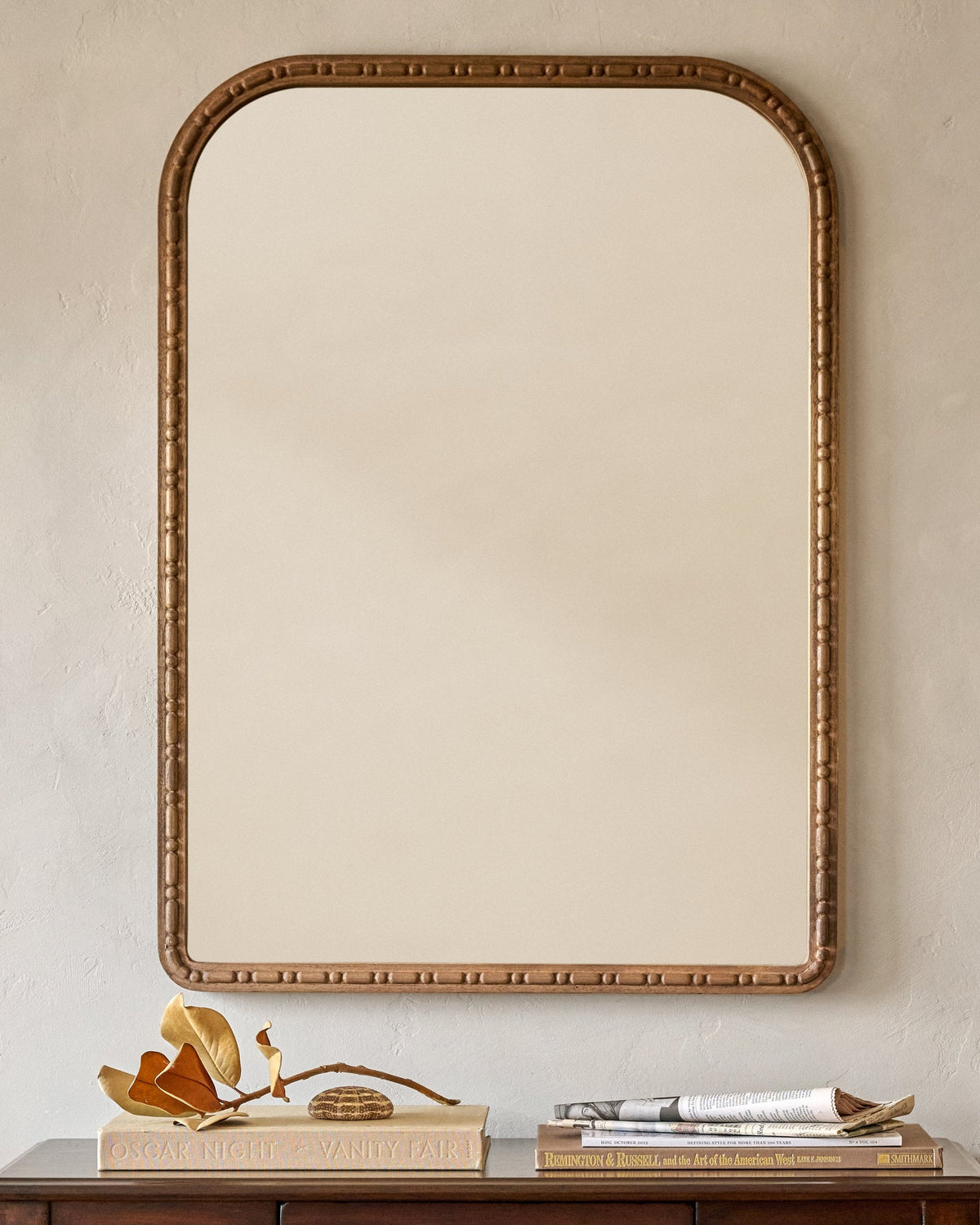Mavelle Nicolette Arched Wood Mirror mirror - Detail View