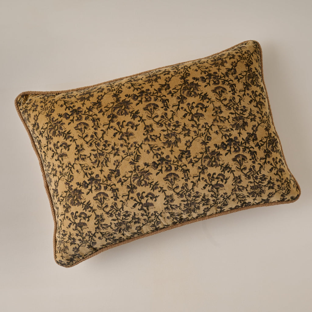 Mavelle Velvet Amber Vines Lumbar Pillow throw pillow