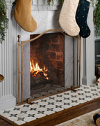 Mavelle Shepherd Brass Fireplace Screen fireplace accessory