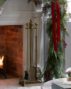 Mavelle Shepherd Brass Fireplace Toolset fireplace accessory - Detail View