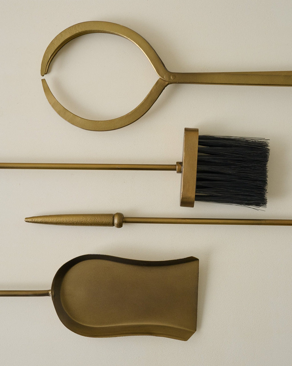 Mavelle Shepherd Brass Fireplace Toolset fireplace accessory - Styled in Room
